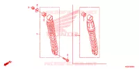 AMORTISSEUR ARRIERE pour Honda CLICK 125 I Idling Stop Casted Wheels de 2019
