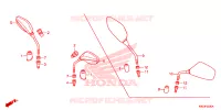 RETROVISEUR pour Honda CLICK 125 I Idling Stop Casted Wheels de 2017