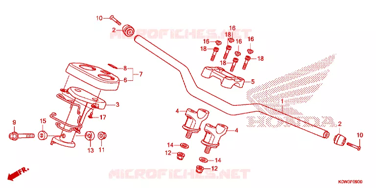 GUIDON - CARENAGE Honda SCOOTER 150 ADV 2020  ADV150AL