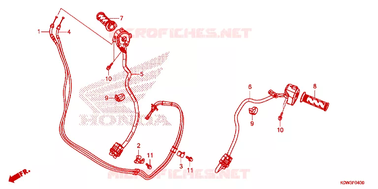 COMMODOS - POIGNEES - CABLES Honda SCOOTER 150 ADV 2019  ADV150AL