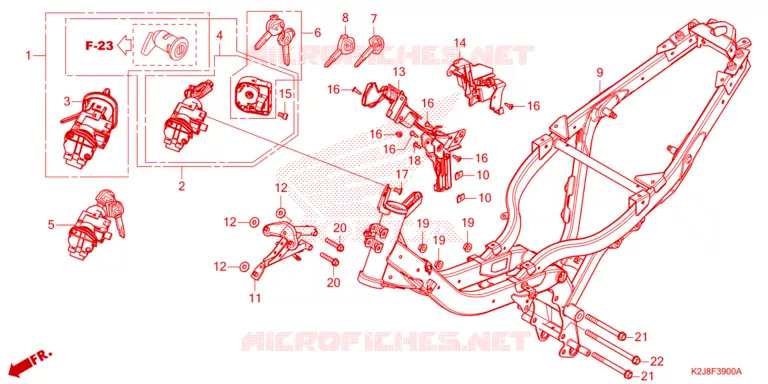 CADRE Honda MOTO 110 WAVE 2021  AFS110KDFM