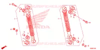 AMORTISSEUR ARRIERE pour Honda WAVE 110 Front brake disk, Kick start, Spoked wheels de 2017
