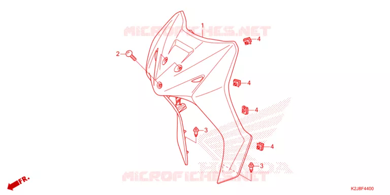 CARENAGE AVANT Honda MOTO 110 WAVE 2021  AFS110MCFM