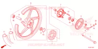 ROUE ARRIERE pour Honda WAVE 110 Front brake disk, Electric start, Casted wheels de 2022