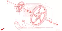 ROUE AVANT pour Honda WAVE 110 Front brake disk, Electric start, Casted wheels LO de 2024