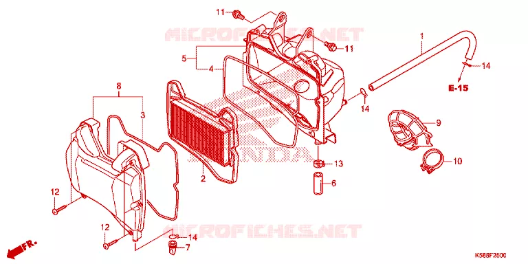 FILTRE A AIR Honda MOTO 110 WAVE 2017  AFS110MSFH