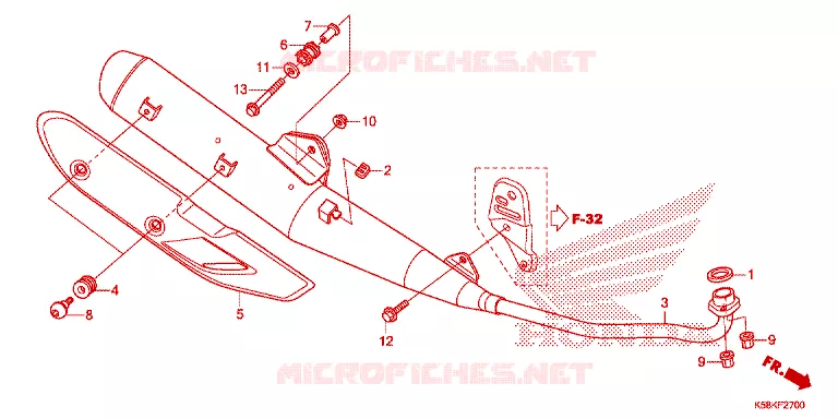 SILENCIEUX D'ECHAPPEMENT Honda MOTO 110 WAVE 2019  AFS110MSFK