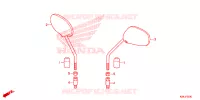 RETROVISEUR pour Honda WAVE 110 Front brake disk, Electric start, Spoked wheels de 2019