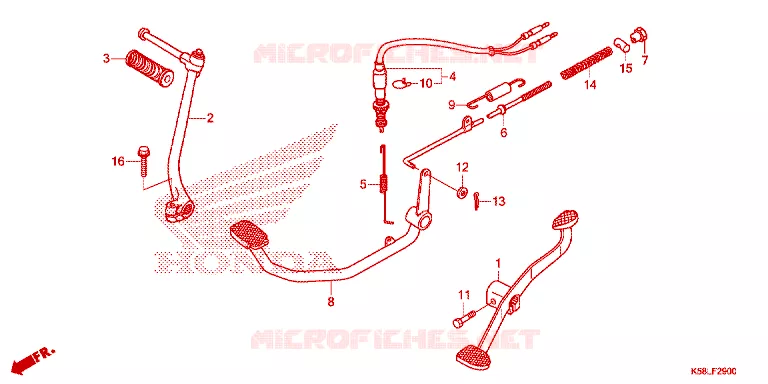 PEDALE - KICK Honda MOTO 110 WAVE 2019  AFS110MSFK
