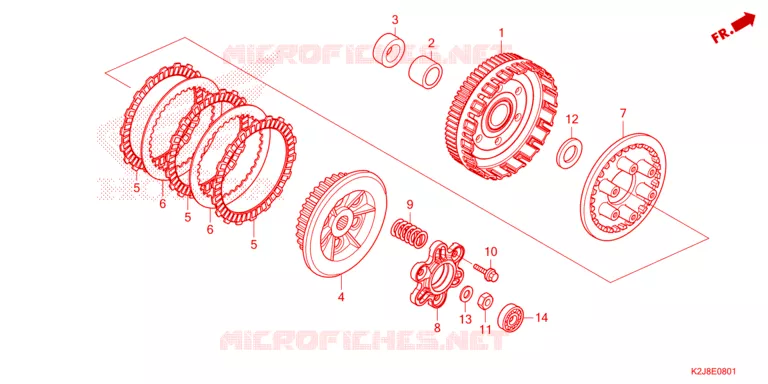 EMBRAYAGE Honda MOTO 110 WAVE 2021  AFS110MSFM
