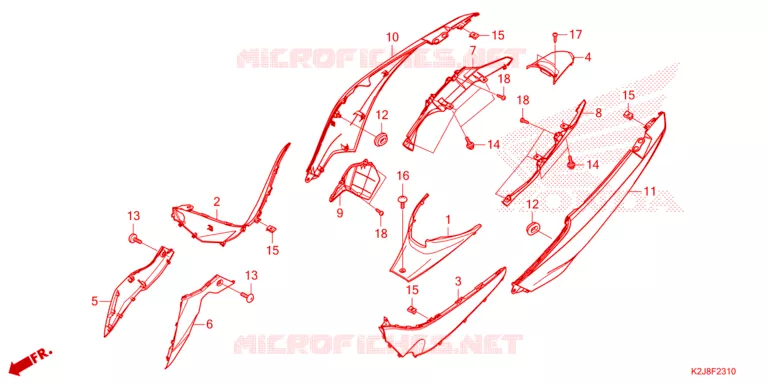 HOUSSE  Honda MOTO 110 WAVE 2021  AFS110MSFM