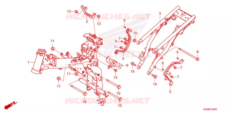 CADRE Honda MOTO 125 GROM 2021  MSX125AM