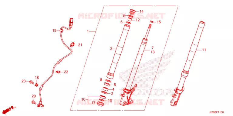 FOURCHE Honda MOTO 125 GROM 2021  MSX125AM
