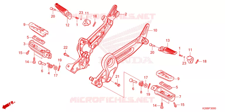 REPOSE PIED Honda MOTO 125 GROM 2022  MSX125M_TH