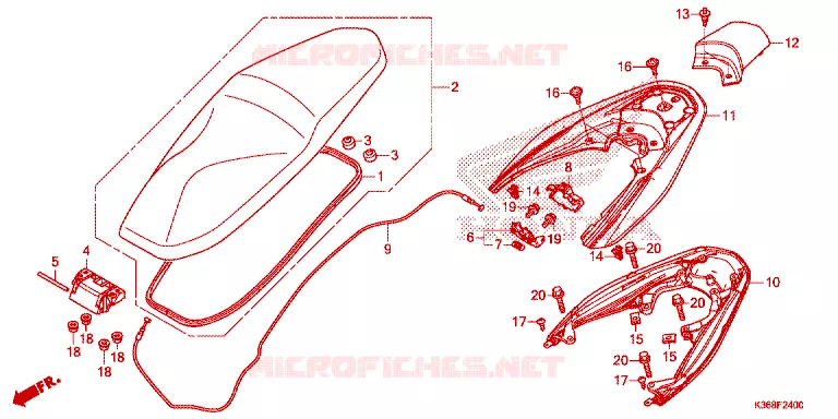SELLE Honda SCOOTER 150 PCX 2015  WW150F_TH
