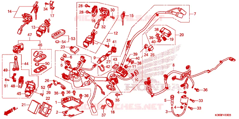 WIRE HARNESS/KEY SET Honda SCOOTER 150 PCX 2017  WW150H_TH