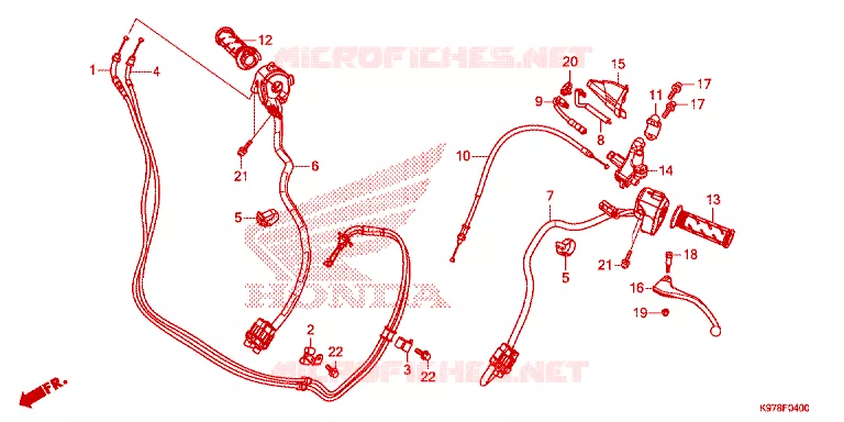 COMMODO - LEVIER - CABLE Honda SCOOTER 150 PCX 2020  WW150K