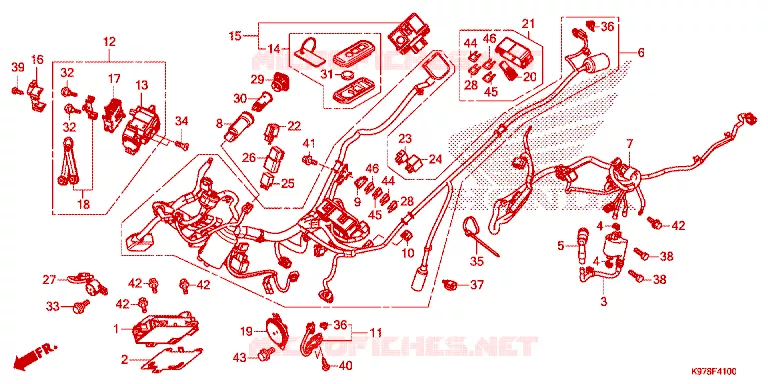 WIRE HARNESS/FOB KEY Honda SCOOTER 150 PCX 2020  WW150L