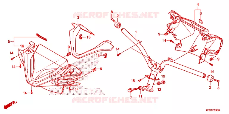 GUIDON - CARENAGE Honda SCOOTER 150 CLICK 2018  ACB150CBTK_TH