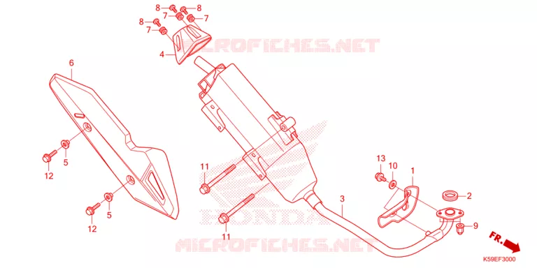 SILENCIEUX D'ECHAPPEMENT Honda MOTO 150 CLICK 2021  ACB150CBTM_TH