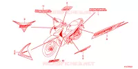 AUTOCOLLANTS pour Honda WAVE 125 Electric start, Cast wheels de 2015
