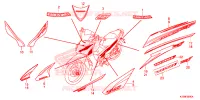 AUTOCOLLANTS pour Honda WAVE 125 Electric start, Cast wheels de 2018