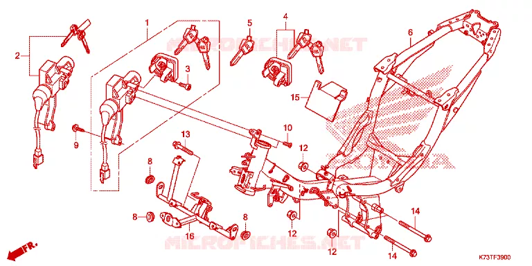 CADRE Honda MOTO 125 WAVE 2021  AFS125CSFM