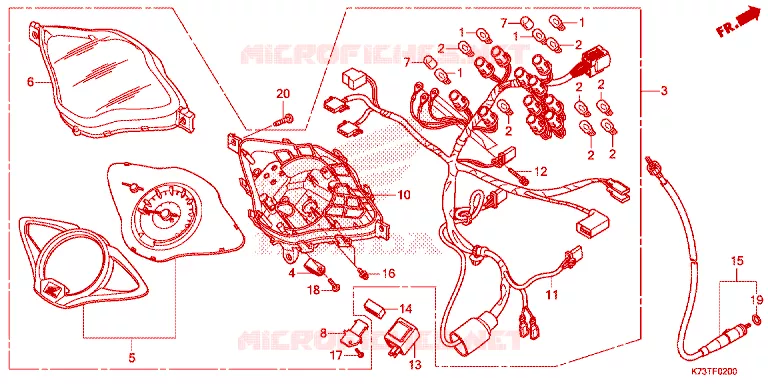 COMPTEUR Honda MOTO 125 WAVE 2021  AFS125CSFM