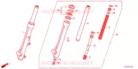 FOURCHE pour Honda WAVE 125 Kick start, Spoked wheels de 2012