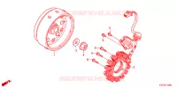 STATOR   ROTOR pour Honda WAVE 125 Kick start, Spoked wheels de 2013