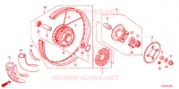 ROUE ARRIERE pour Honda WAVE 125 Kick start, Spoked wheels de 2014