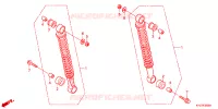 AMORTISSEUR ARRIERE pour Honda WAVE 125 Electric start, Spoked wheels de 2013