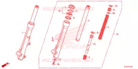 FOURCHE pour Honda WAVE 125 Electric start, Spoked wheels de 2013