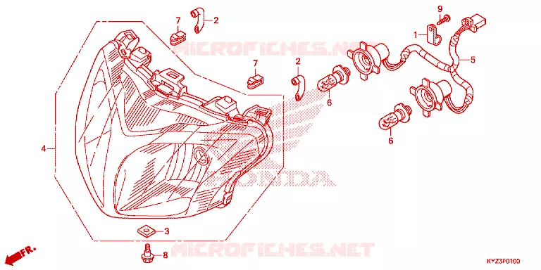 PHARE Honda MOTO 125 WAVE 2013  AFS125MSFD