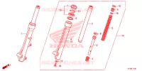 FOURCHE pour Honda WAVE 125 Electric start, Spoked wheels de 2016