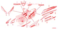 AUTOCOLLANTS pour Honda WAVE 125 Electric start, Spoked wheels de 2017