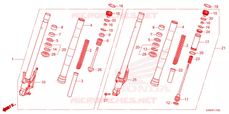 FOURCHE Honda MOTO 150 CBR 2021  CBR150RAM