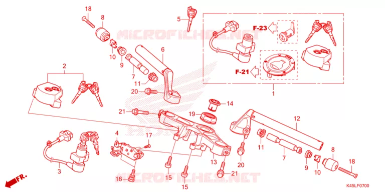 GUIDON - TE DE FOURCHE Honda MOTO 150 CBR 2021  CBR150RAM_CA