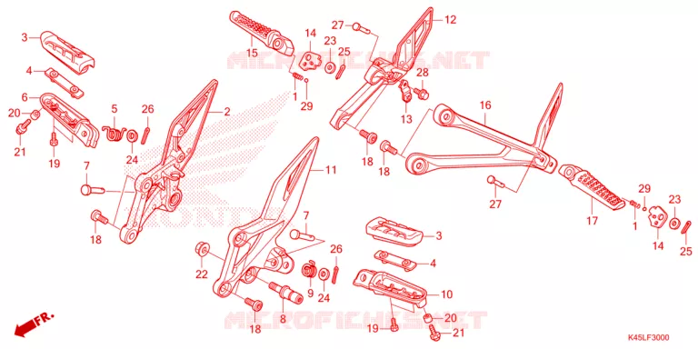 REPOSE PIED Honda MOTO 150 CBR 2023  CBR150RAM_CA