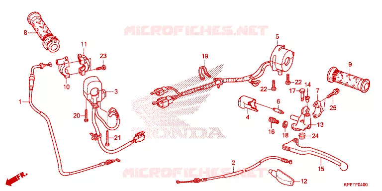 LEVIER DE GUIDON - CABLE - COMMODO Honda MOTO 150 CBR 2018  CBR150RF