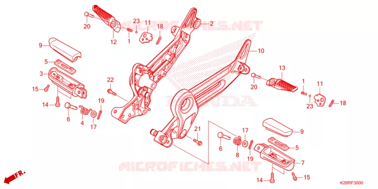 REPOSE PIED Honda MOTO 125 GROM 2024  MSX125AR