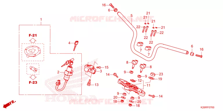 GUIDON Honda MOTO 125 GROM 2024  MSX125R_TH