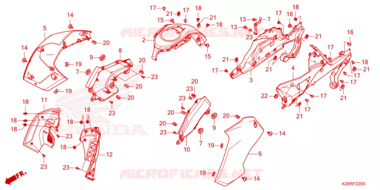 OUIES DE RADIATEUR Honda MOTO 125 GROM 2024  MSX125R_TH