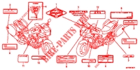 ETIQUETTE DE PRECAUTIONS (CB1300S/SA/TA) pour Honda CB 1300 SUPER BOL DOR de 2011