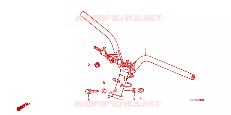 GUIDON Honda SCOOTER 110 SCOOPY 2012  ACD110SFC_3TH