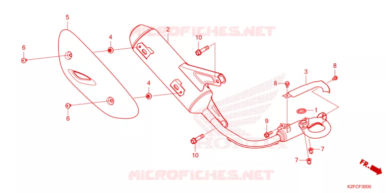 SILENCIEUX D'ECHAPPEMENT Honda SCOOTER 110 SCOOPY 2021  ACF110CBTM