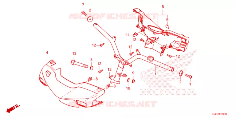 GUIDON - CARENAGE Honda SCOOTER 110 SCOOPY 2020  ACF110CBTL