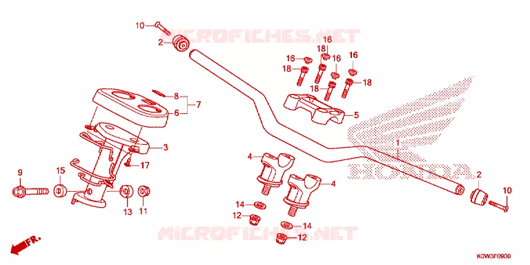 GUIDON - CARENAGE Honda SCOOTER 150 ADV 2021  ADV150AM_2CA