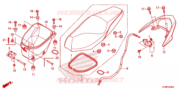 SELLE Honda MOTO 125 WAVE 2016  AFS125CSFG