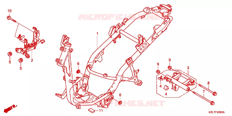 CADRE Honda SCOOTER 110 SPACY 2012  NSC110SFC